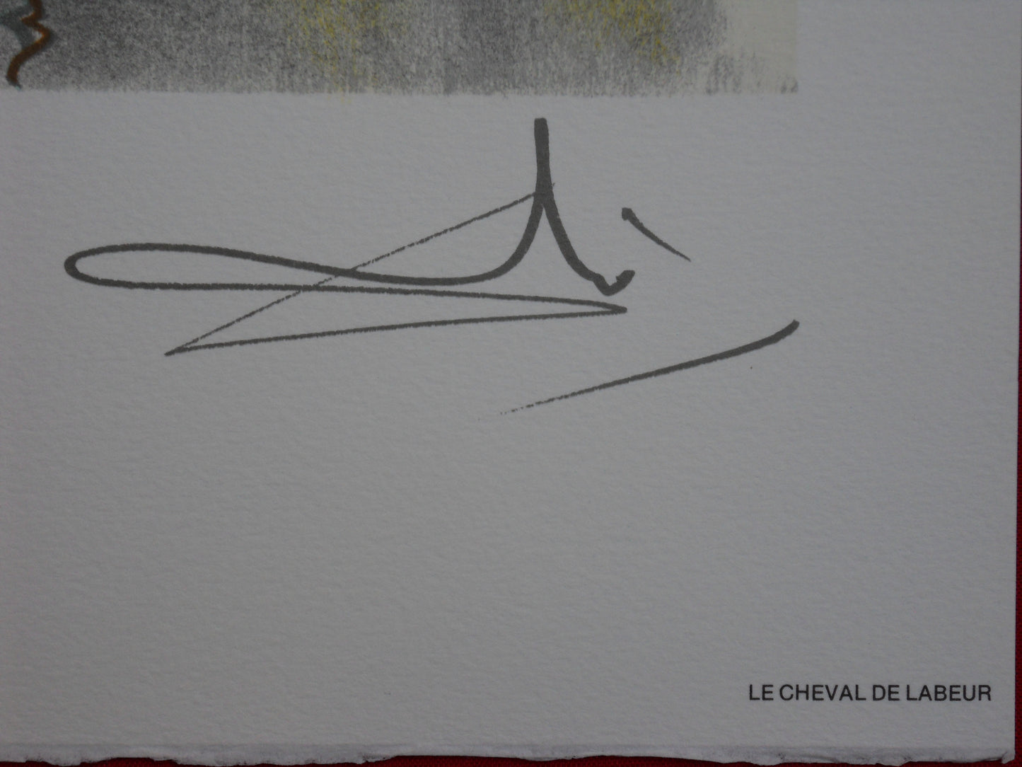 Salvador DALI : Les Chevaux - Le Cheval de Labeur, Lithographie signée