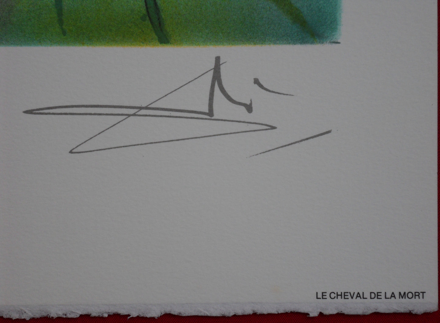 Salvador DALI : Les Chevaux - Le Cheval de la Mort, Lithographie signée