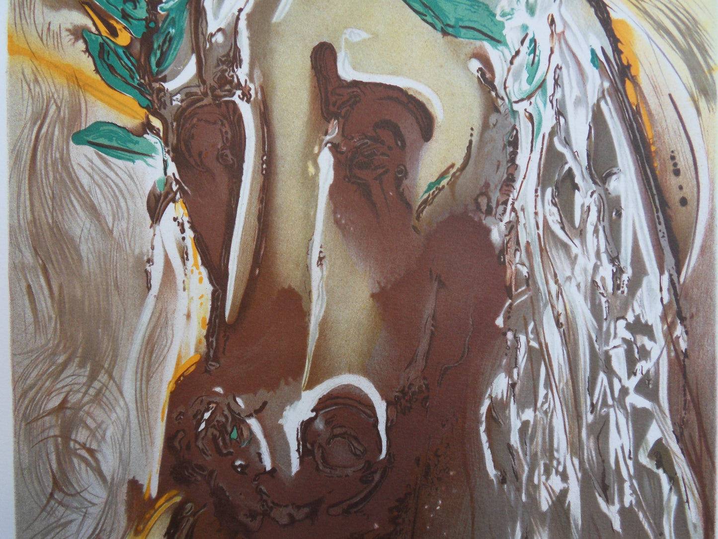 Salvador DALI : Les Chevaux - Le Cheval de Printemps, Lithographie signée