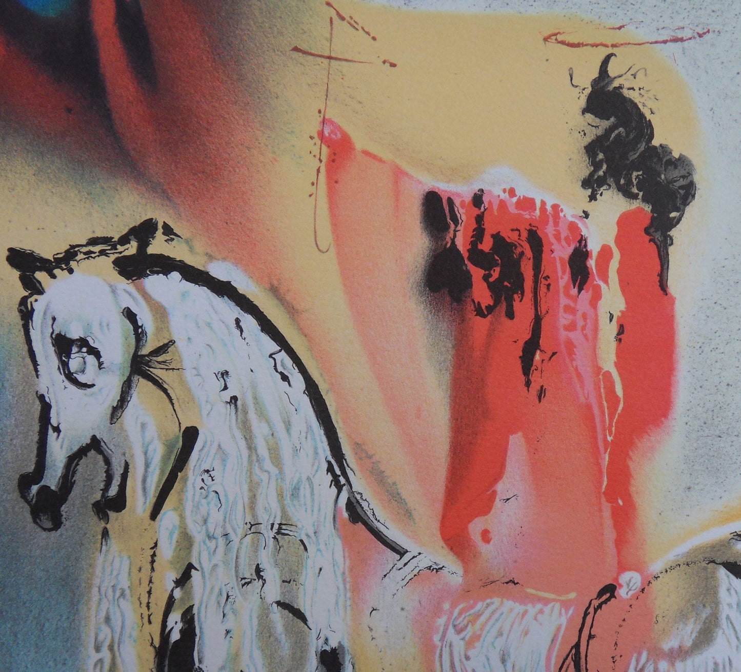 Salvador DALI : Les Chevaux - Le Chevalier Chrétien, Lithographie signée