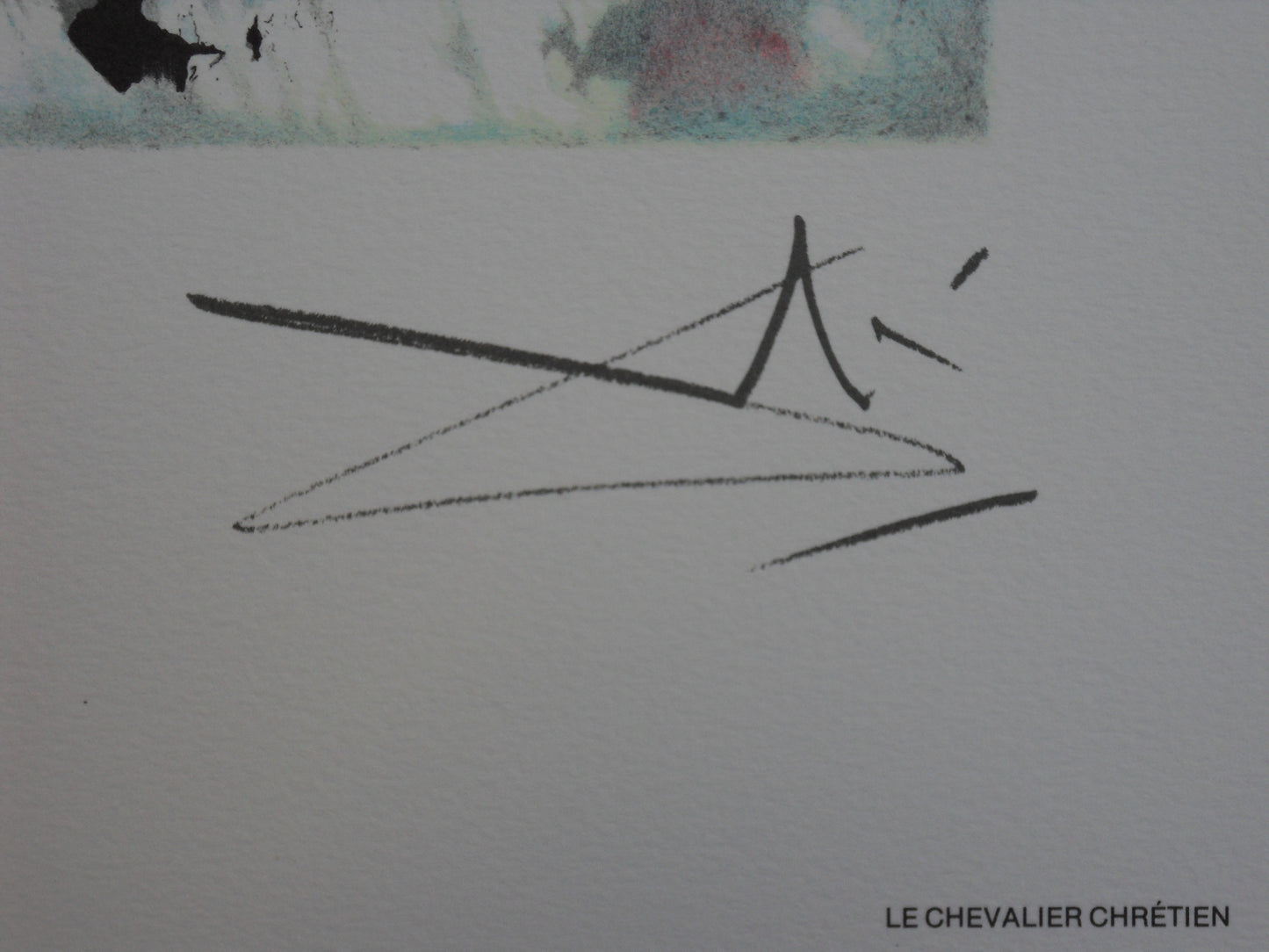 Salvador DALI : Les Chevaux - Le Chevalier Chrétien, Lithographie signée
