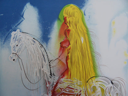 Salvador DALI : Les Chevaux - Lady Godiva, Lithographie signée