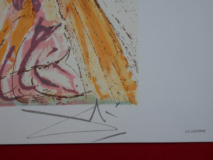 Salvador DALI : Les Chevaux - La Licorne, Lithographie signée