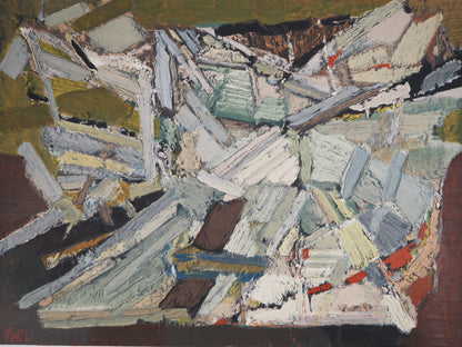 Nicolas DE STAEL : Composition abstraite - Lithographie en couleurs