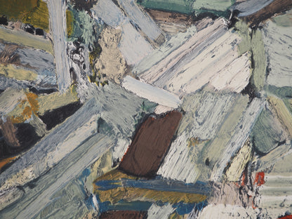 Nicolas DE STAEL : Composition abstraite - Lithographie en couleurs
