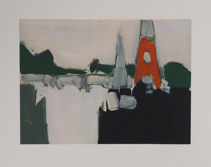 Nicolas DE STAEL : La Tour Eiffel - Lithographie en couleurs