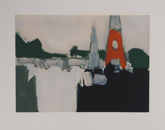 Nicolas DE STAEL : La Tour Eiffel - Lithographie en couleurs