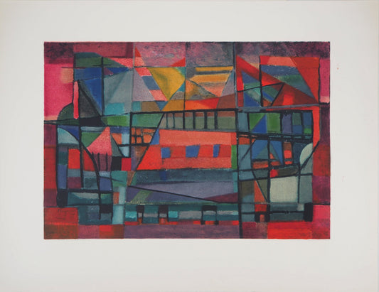 Alfred MANESSIER : La Construction de l'arche - Lithographie signée