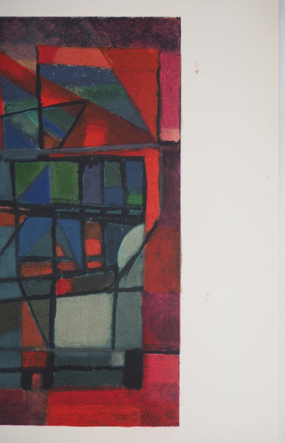 Alfred MANESSIER : La Construction de l'arche - Lithographie signée