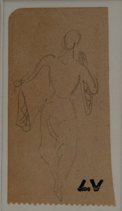Louis VALTAT : La danseuse - Dessin original signé