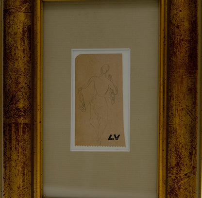 Louis VALTAT : La danseuse - Dessin original signé