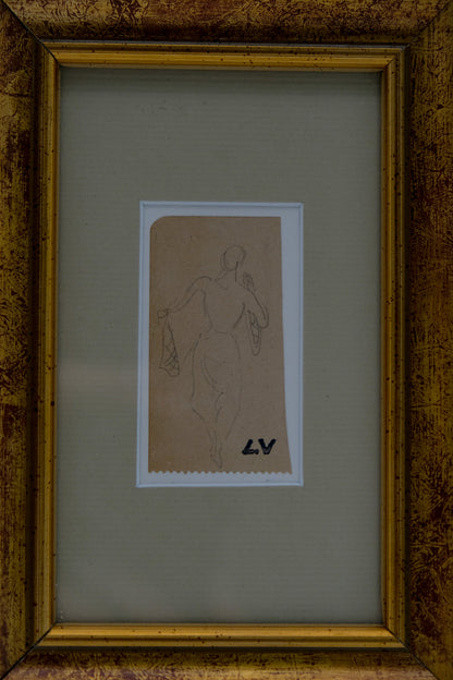 Louis VALTAT : La danseuse - Dessin original signé