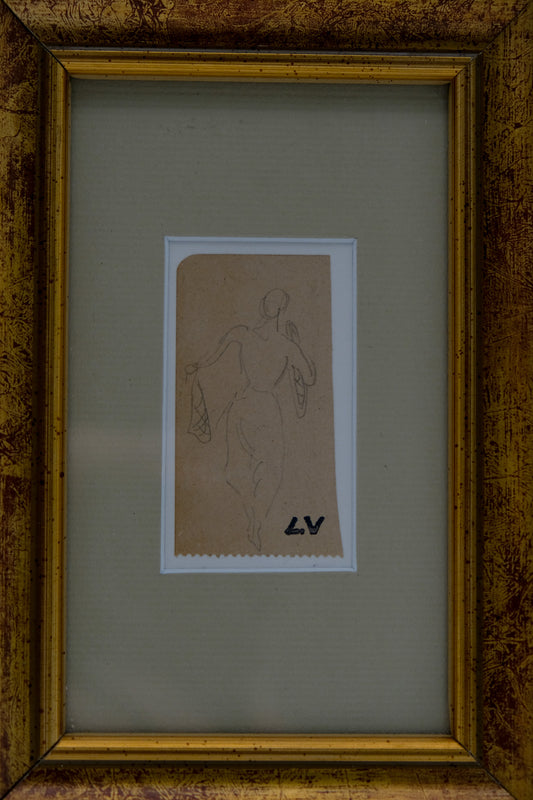 Louis VALTAT : La danseuse - Dessin original signé