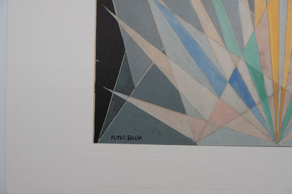 Giacomo BALLA : Composition géométrique - Lithographie signée