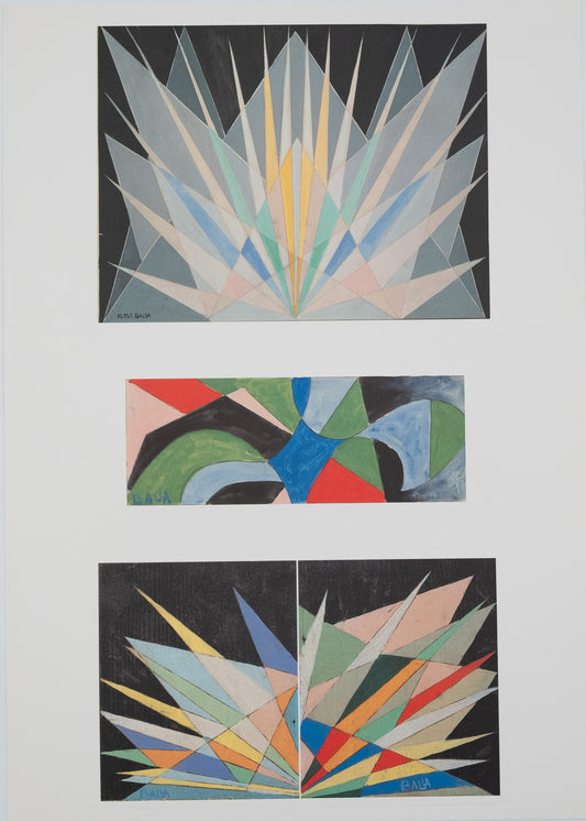 Giacomo BALLA : Composition géométrique - Lithographie signée