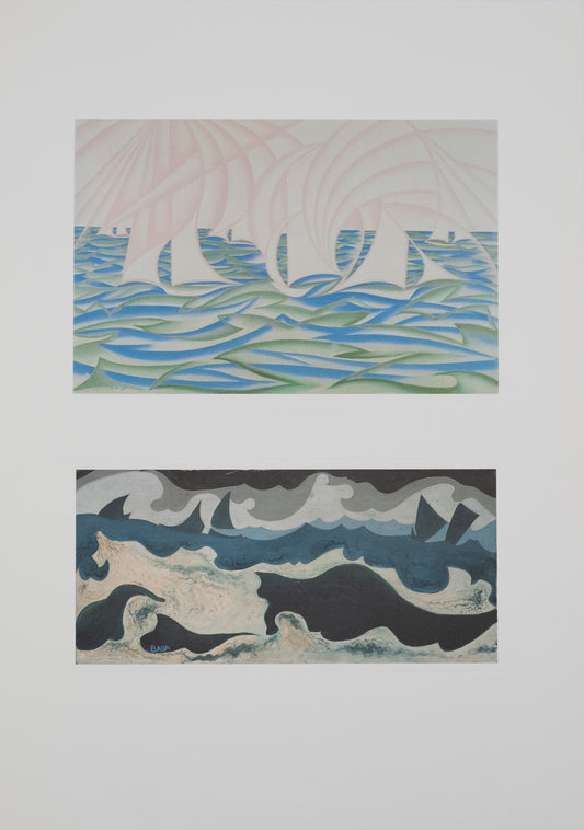 Giacomo BALLA : La mer houleuse - Lithographie signée