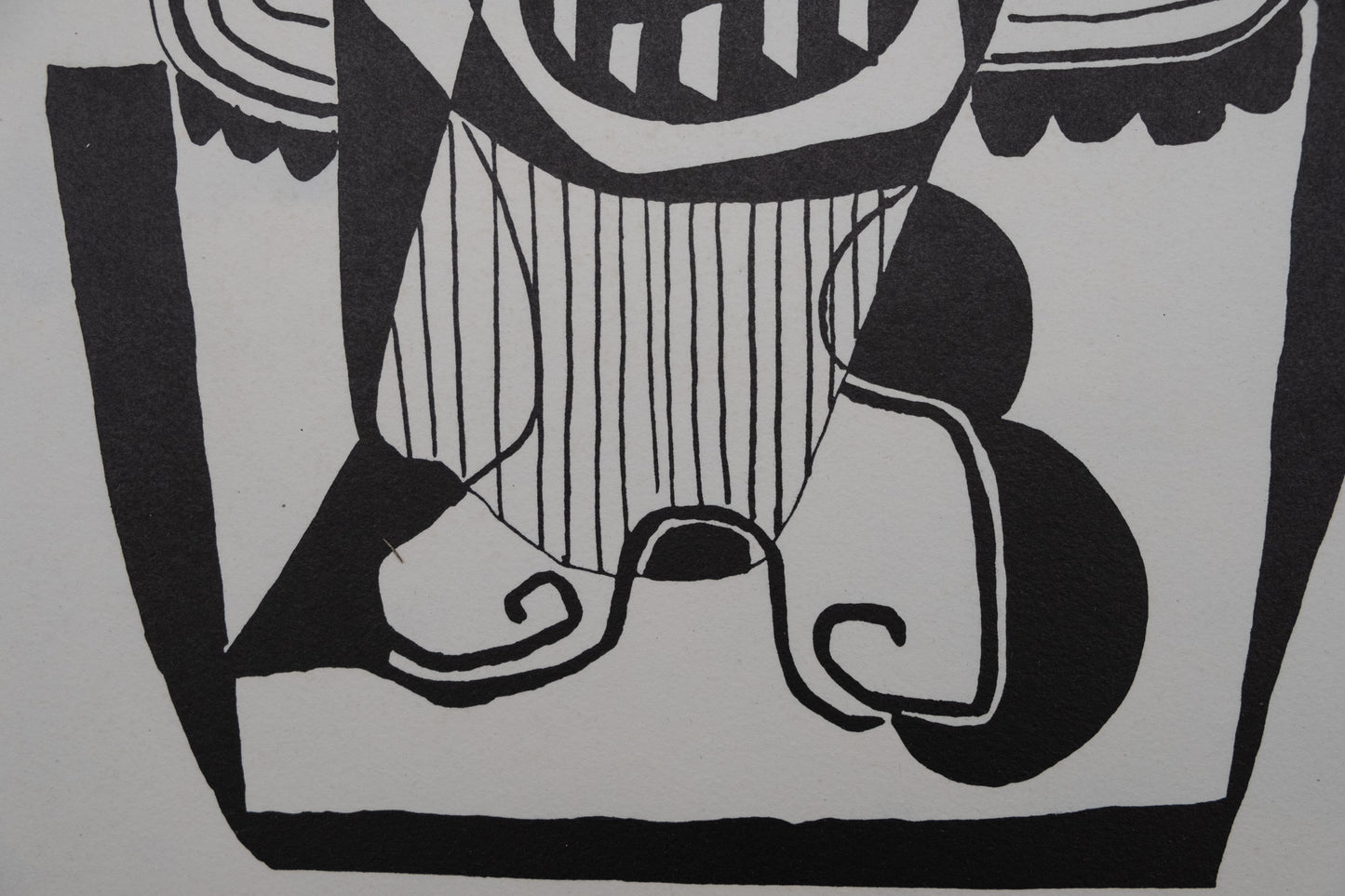 Pablo PICASSO : Hélène chez Archimède - Bois gravé original