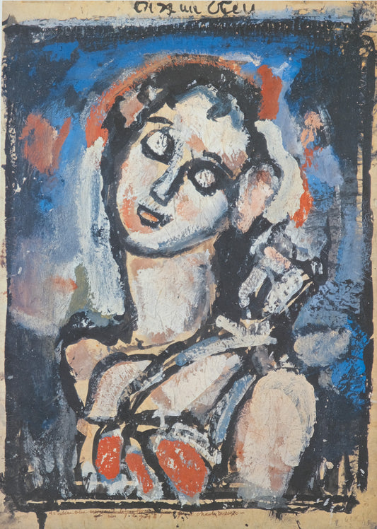 Georges ROUAULT : L'oiseau bleu crève les yeux - Lithographie