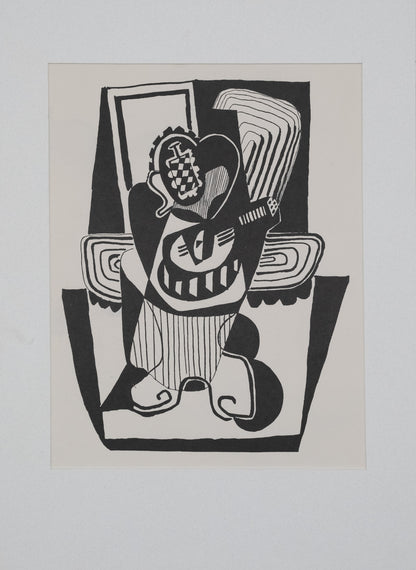 Pablo PICASSO : Hélène chez Archimède - Bois gravé original