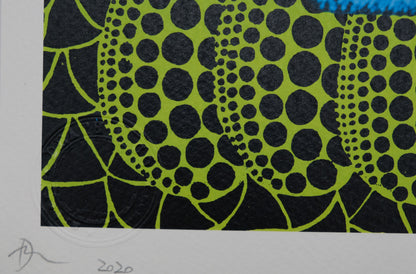 DEATH NYC : Kaws couple with Kusama's pumkin - Sérigraphie originale signée