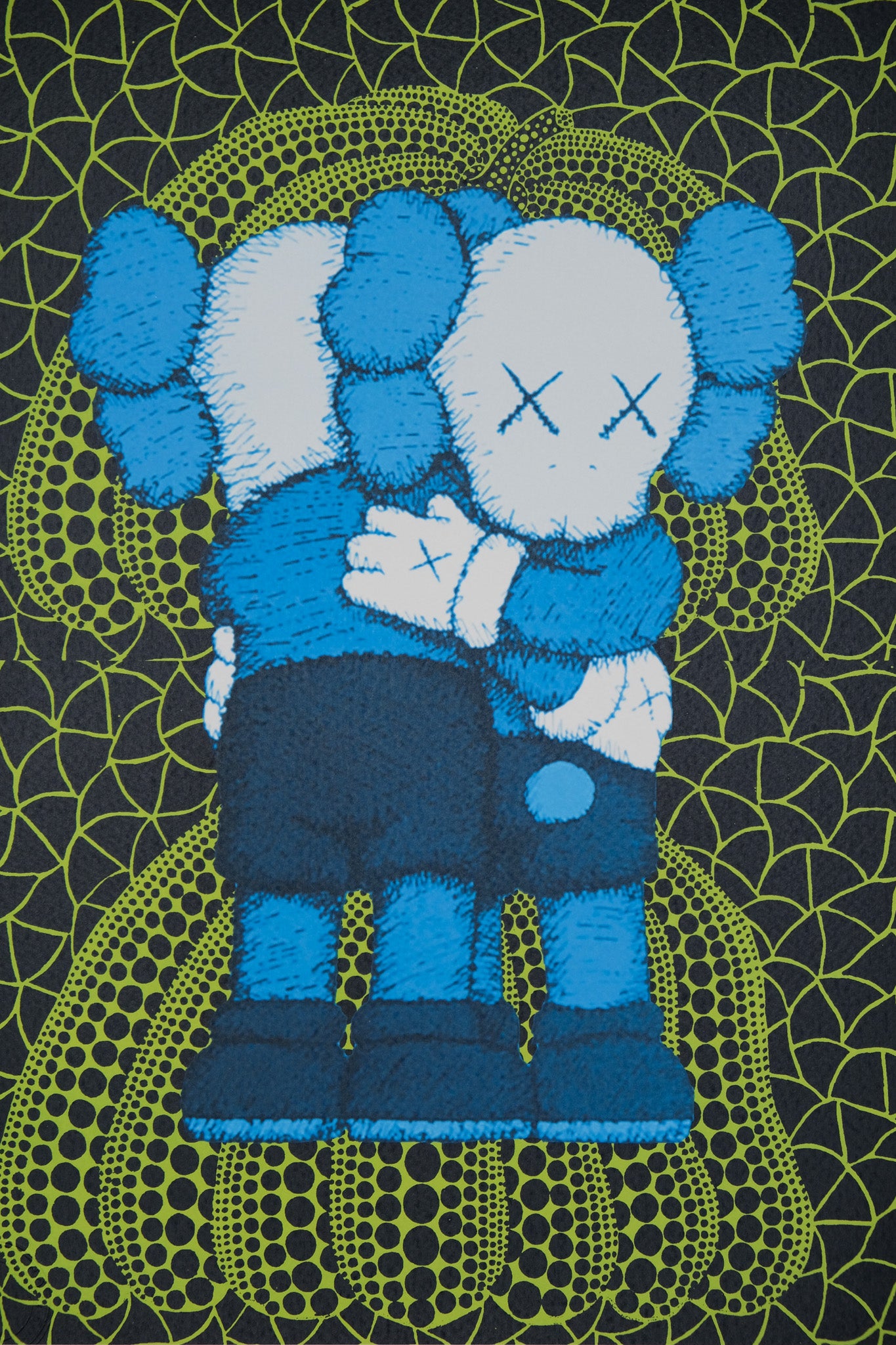 DEATH NYC : Kaws couple with Kusama's pumkin - Sérigraphie originale signée