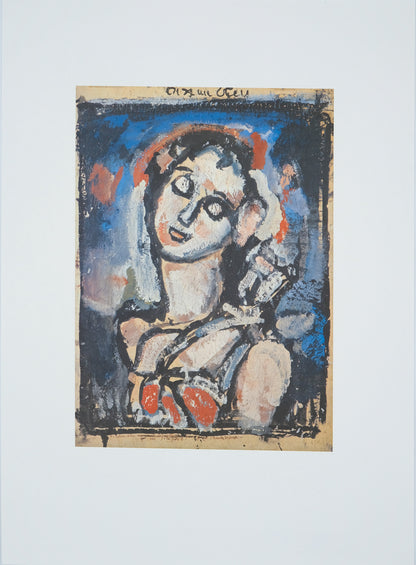 Georges ROUAULT : L'oiseau bleu crève les yeux - Lithographie