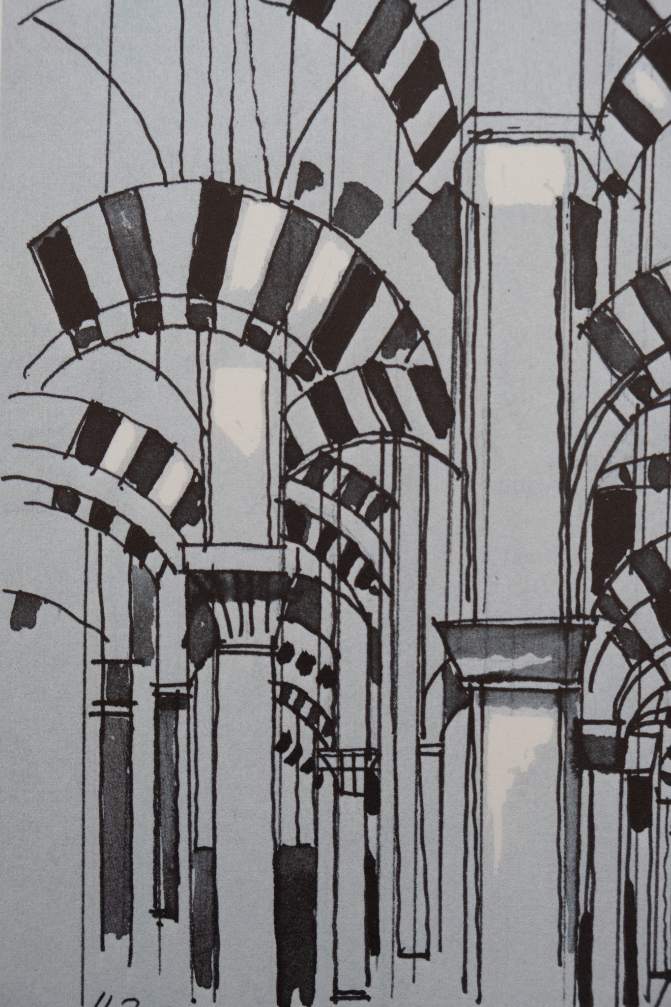 Camille HILAIRE : Mosquée cathédrale de Cordoue - Lithographie signée