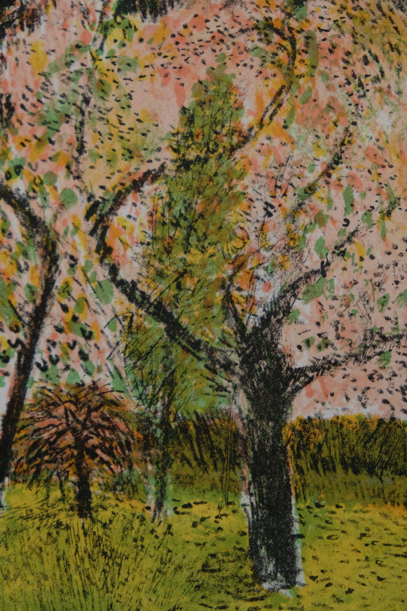 Guy BARDONE : Jardin en fleurs  - Lithographie originale signée