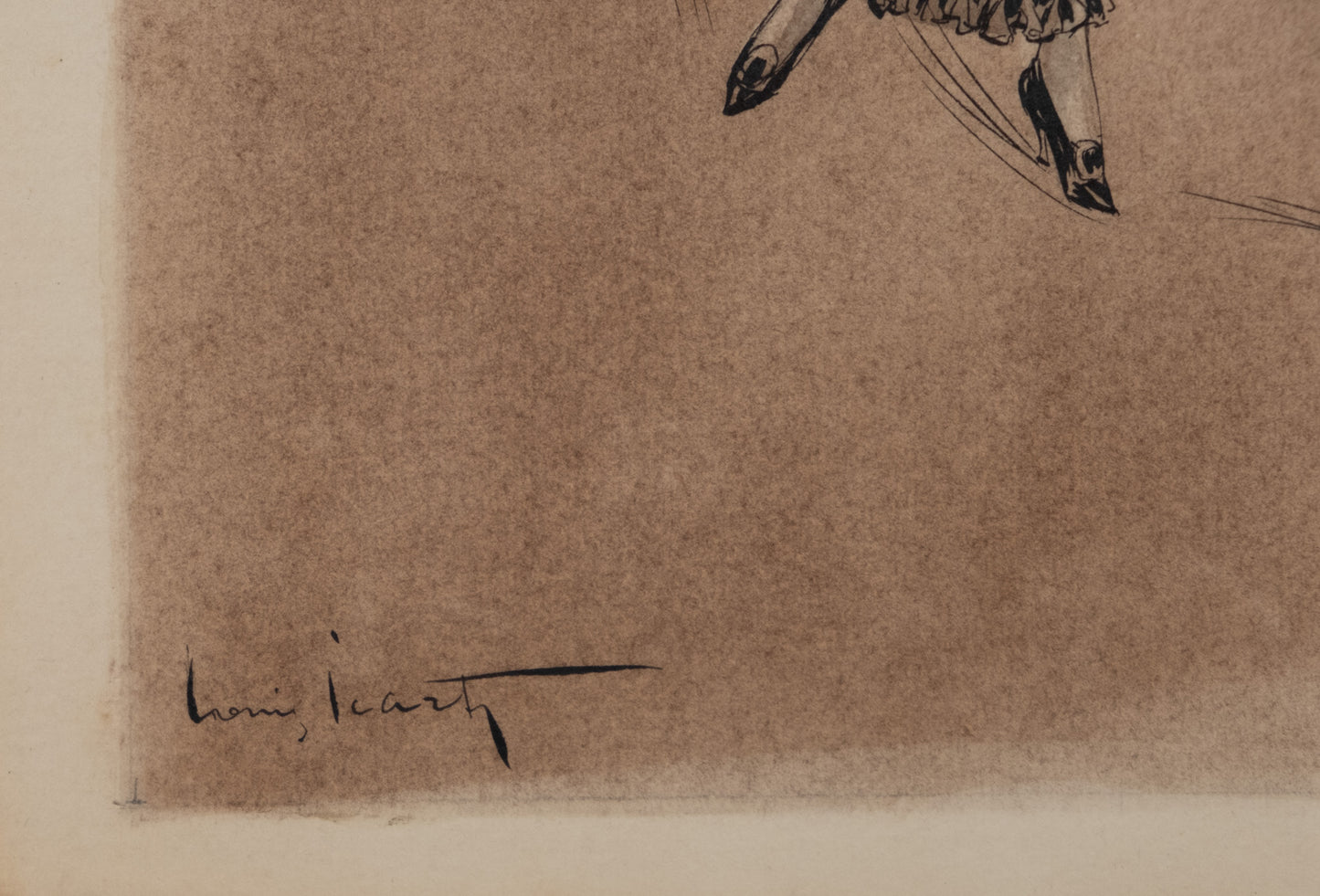 Louis ICART : Élégante - Aquarelle originale signée