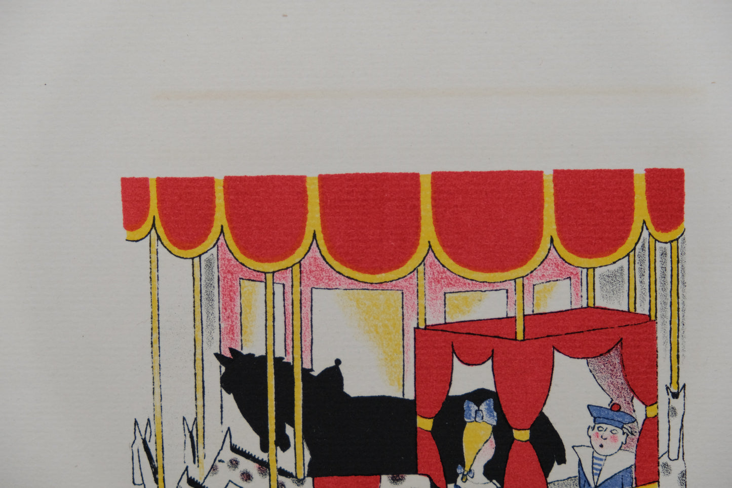 Lucien BOUCHER : Le carrousel - Lithographie originale