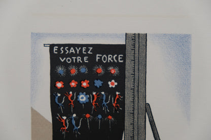 Lucien BOUCHER : La machine à force - Lithographie originale