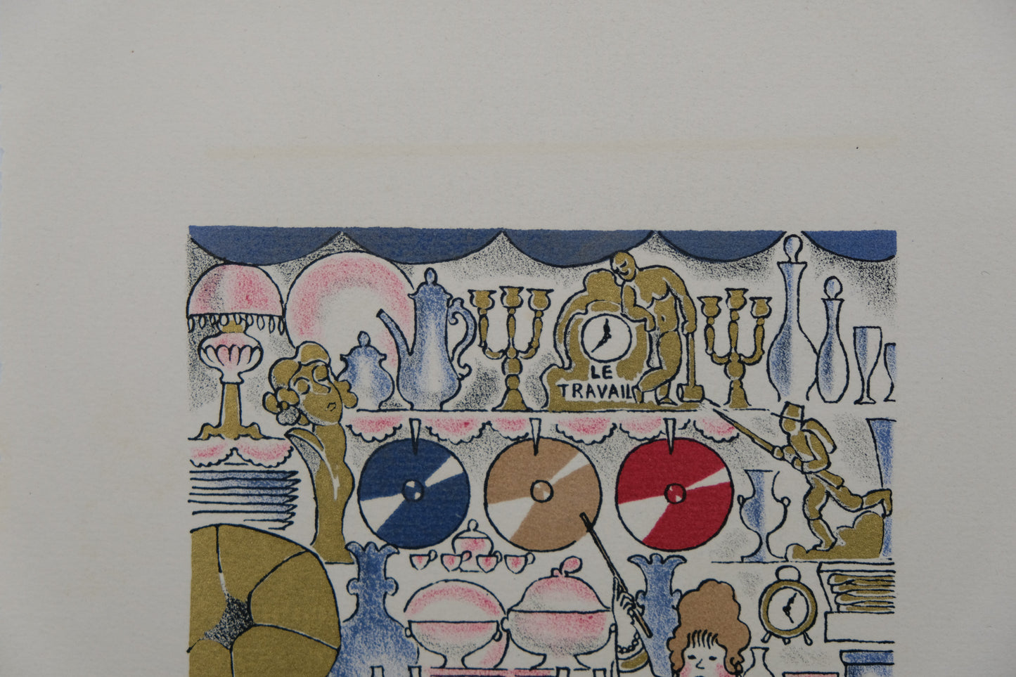 Lucien BOUCHER : L'antiquaire - Lithographie originale