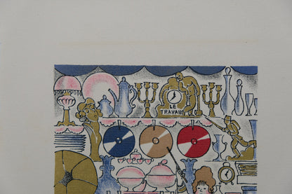 Lucien BOUCHER : L'antiquaire - Lithographie originale