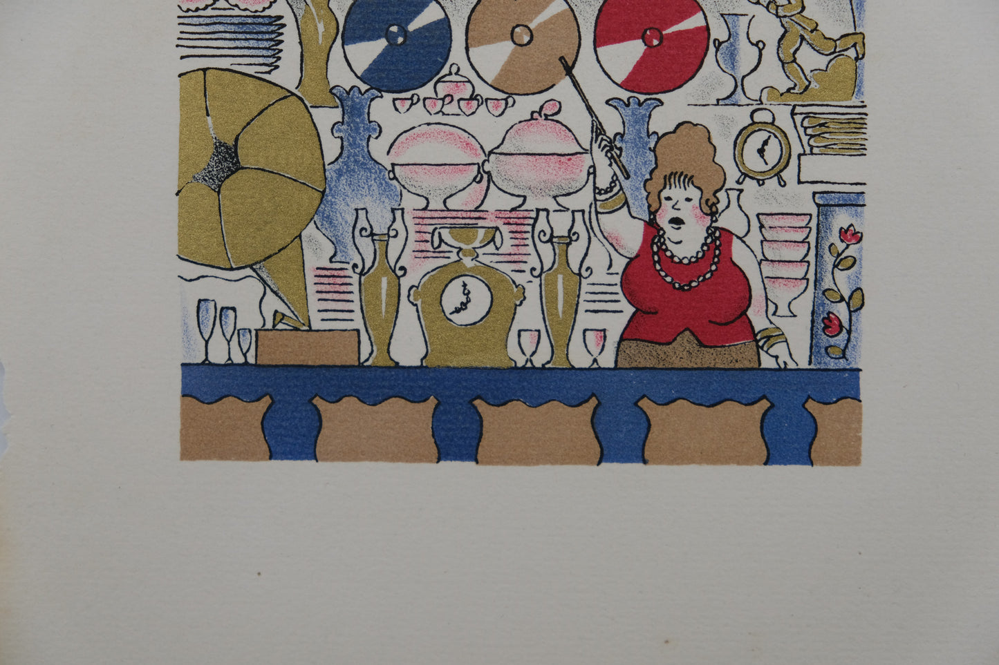 Lucien BOUCHER : L'antiquaire - Lithographie originale
