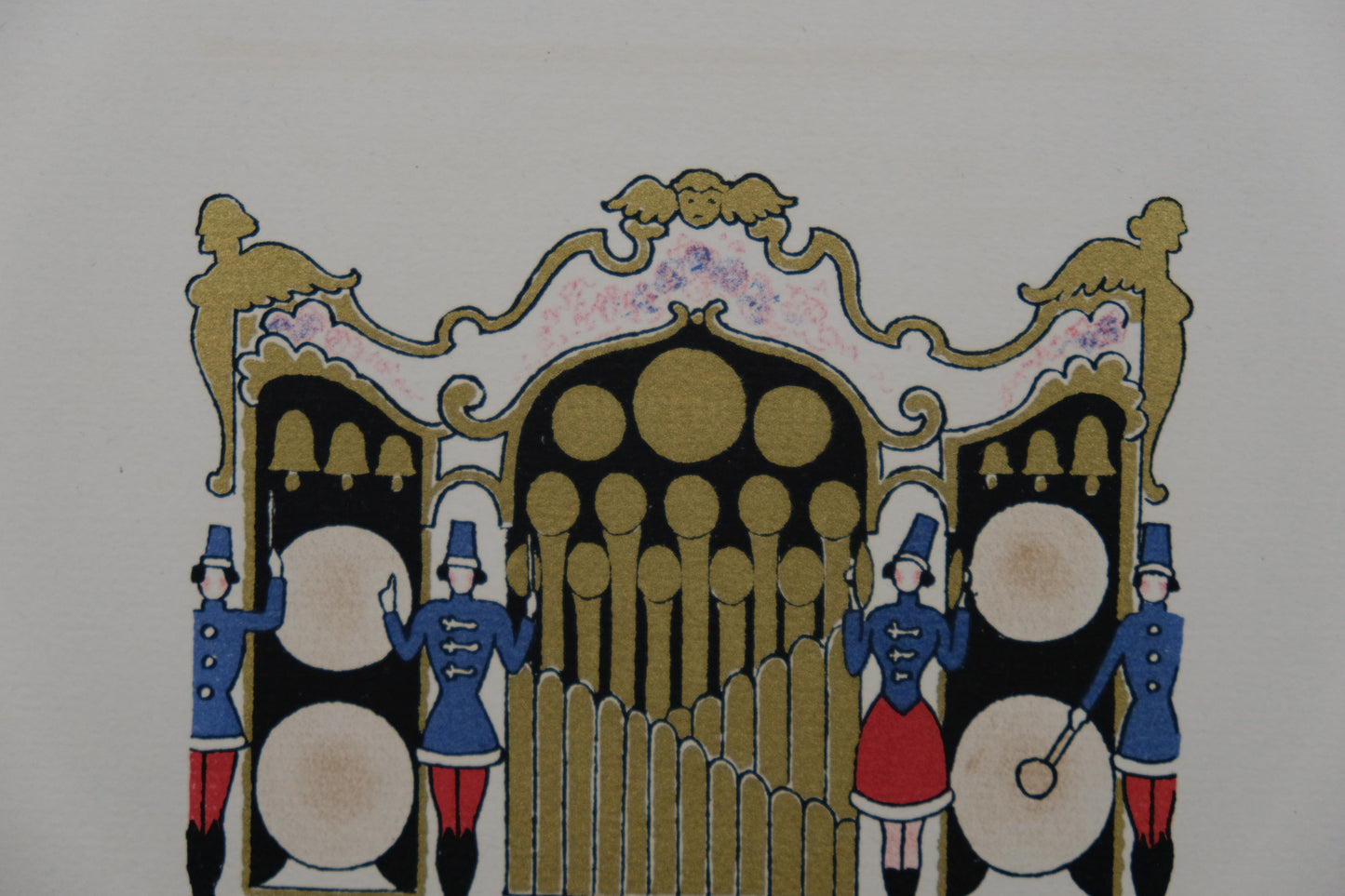 Lucien BOUCHER : L'orgue - Lithographie originale