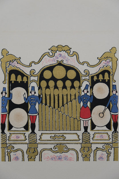 Lucien BOUCHER : L'orgue - Lithographie originale