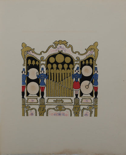 Lucien BOUCHER : L'orgue - Lithographie originale