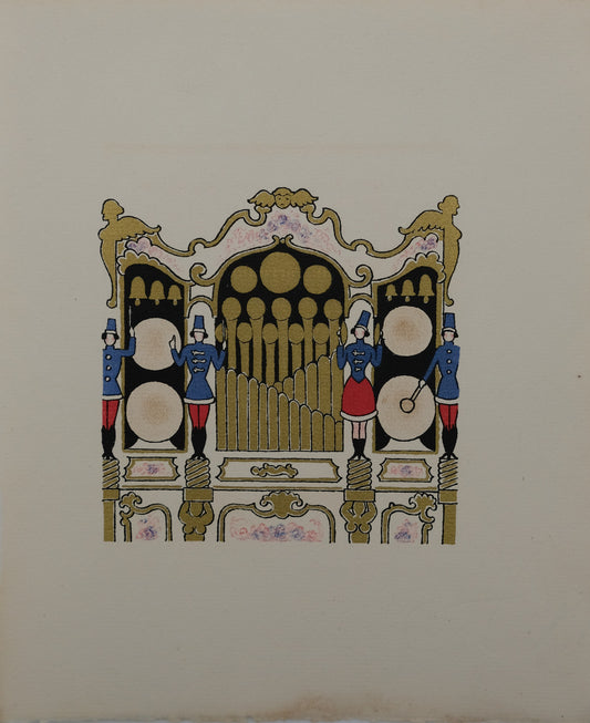 Lucien BOUCHER : L'orgue - Lithographie originale