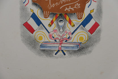 Lucien BOUCHER : Le cadeau souvenir - Lithographie originale