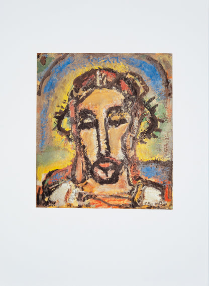 Georges ROUAULT : Le christ couronné - Lithographie