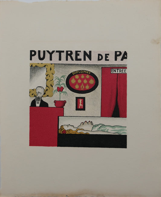Lucien BOUCHER : Dupuytren - Lithographie originale