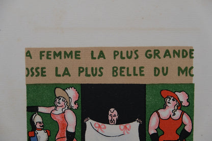 Lucien BOUCHER : La femme la plus grande du monde - Lithographie originale