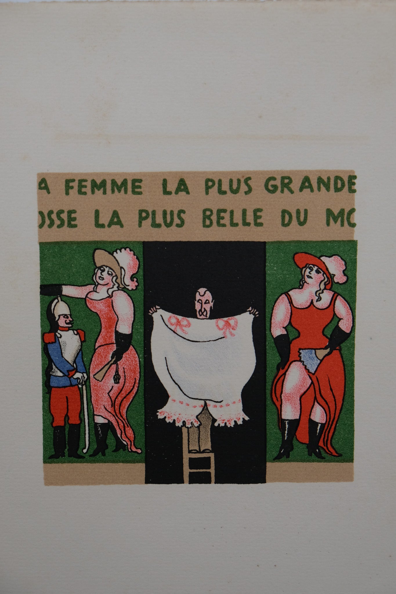 Lucien BOUCHER : La femme la plus grande du monde - Lithographie originale