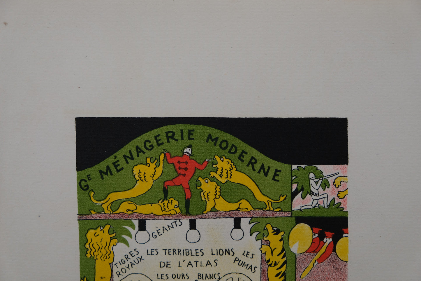 Lucien BOUCHER : La Ménagerie moderne - Lithographie originale