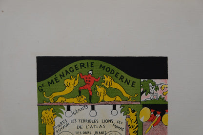 Lucien BOUCHER : La Ménagerie moderne - Lithographie originale
