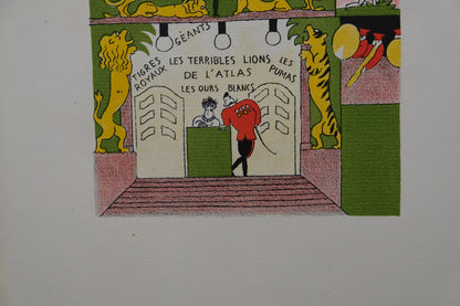 Lucien BOUCHER : La Ménagerie moderne - Lithographie originale