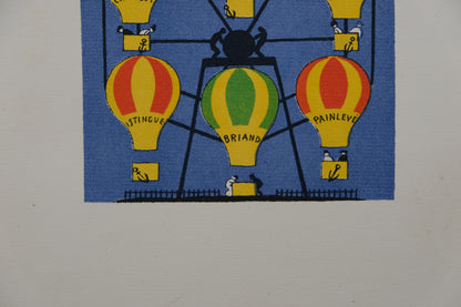 Lucien BOUCHER : La roue en montgolfière - Lithographie originale