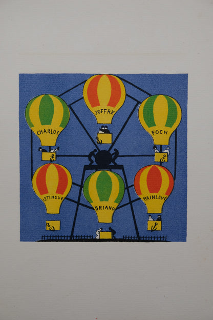 Lucien BOUCHER : La roue en montgolfière - Lithographie originale
