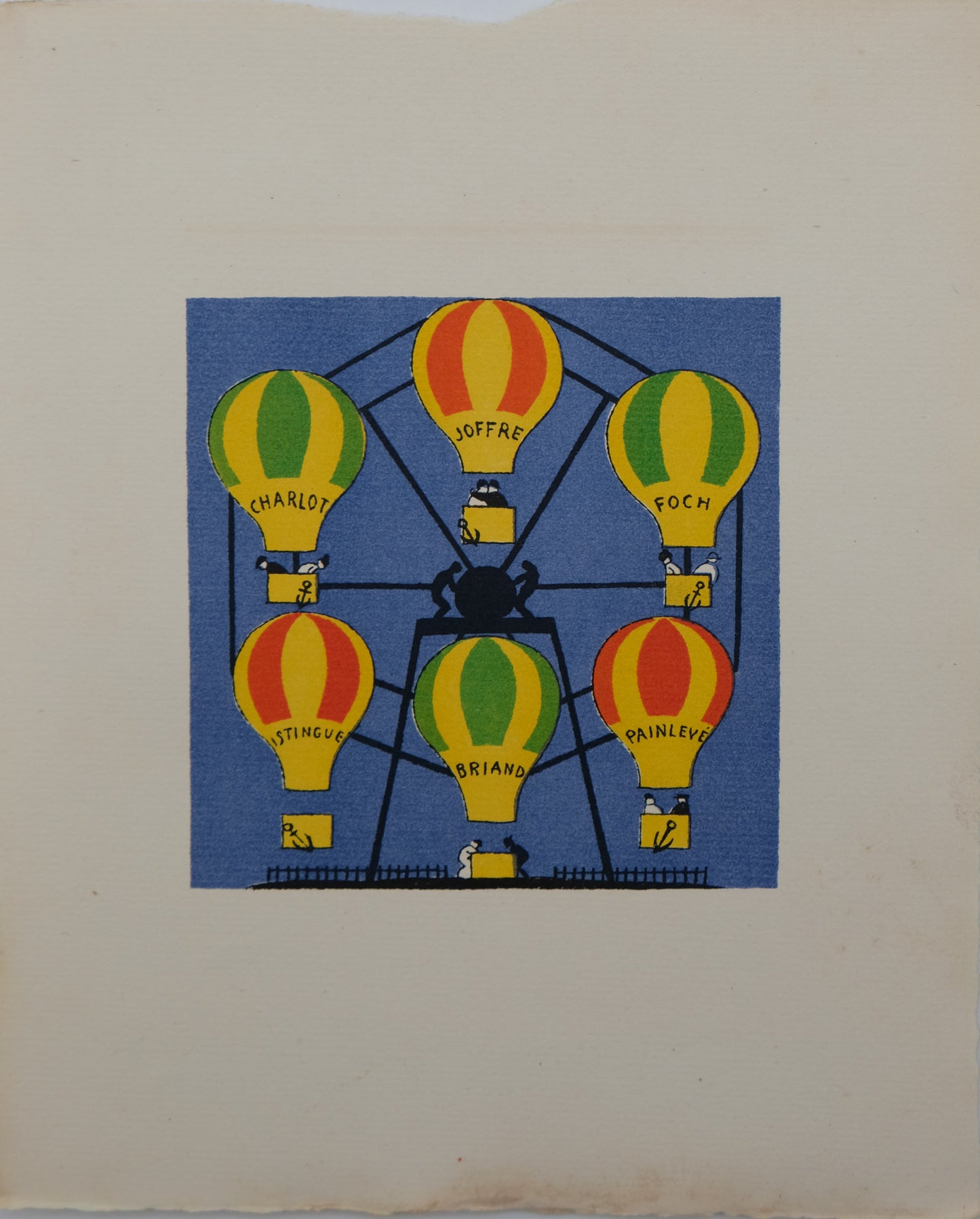 Lucien BOUCHER : La roue en montgolfière - Lithographie originale