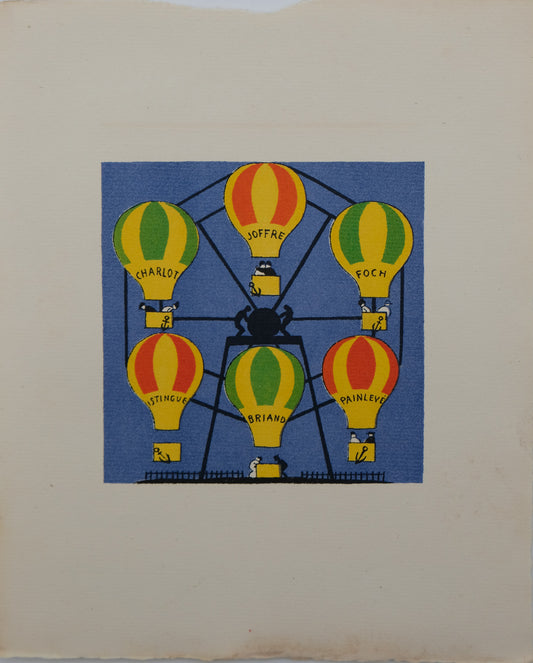 Lucien BOUCHER : La roue en montgolfière - Lithographie originale